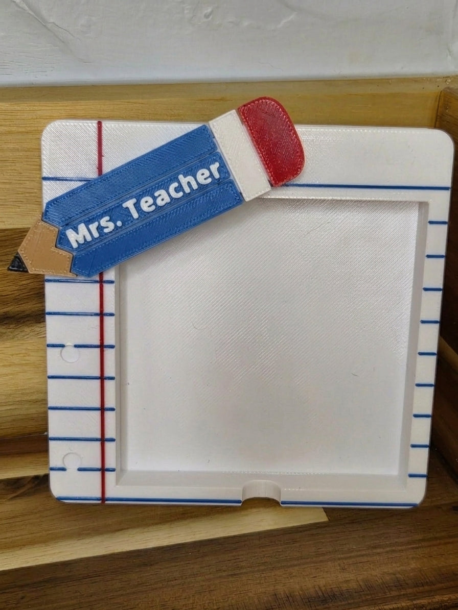 Personalized Teacher Pencil & Notebook Sticky Note Holder